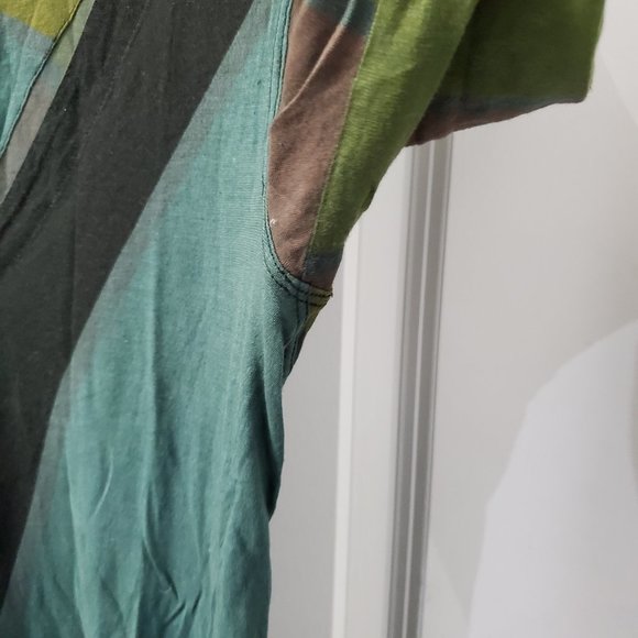 2000s green mosaic grunge / boho longsleeve - Picture 4 of 7